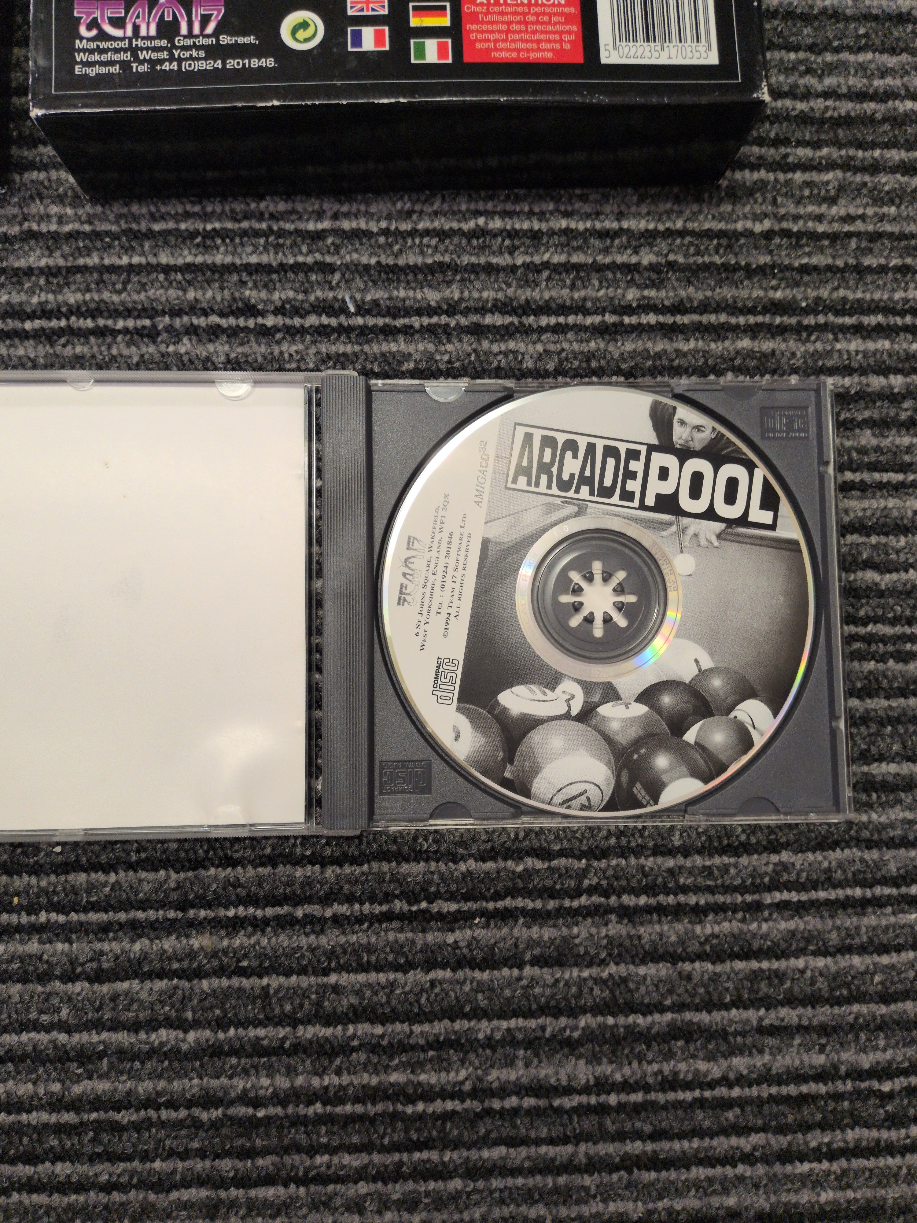 Arcade Pool Commodore Amiga CD32 game Arcade Pool Commodore Amiga CD32 game